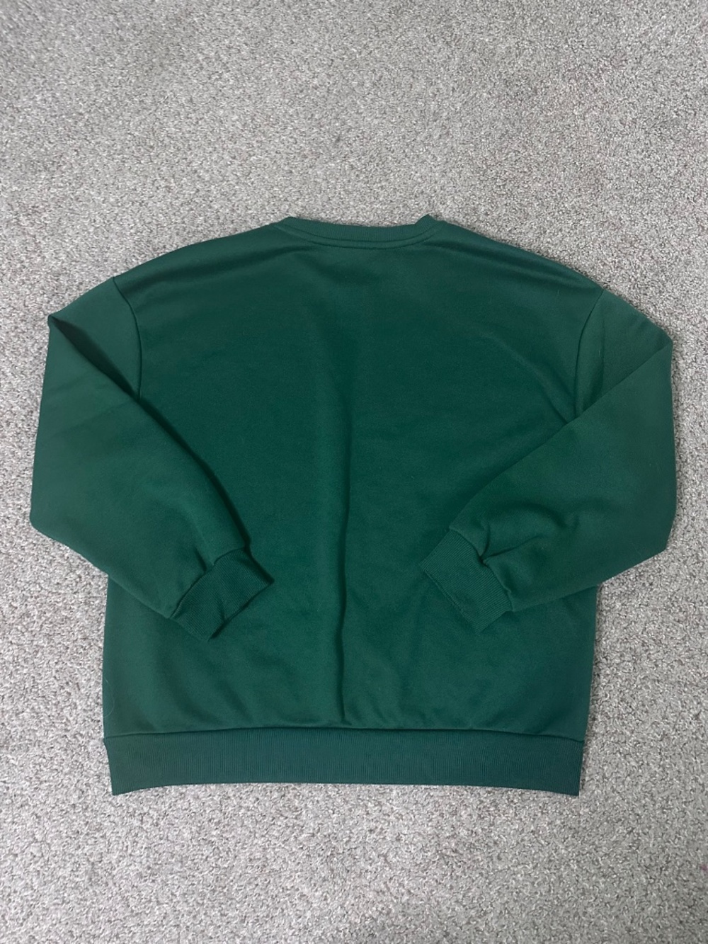 Women's Size Medium Dark Green Smiley Face Sweatshirt - Picture 5 of 5